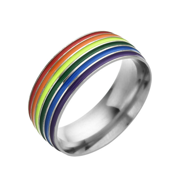 Bisexual Pride Stainless Steel Ring Europe