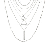 Triangle Bar Pendant Multilayer Women's Necklace