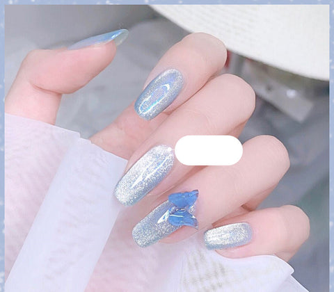 Milk Tea Crystal Stone Cat Eye Nail Polish