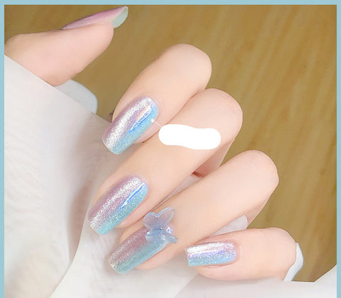 Milk Tea Crystal Stone Cat Eye Nail Polish