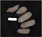 Milk Tea Crystal Stone Cat Eye Nail Polish