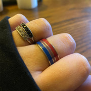 Bisexual Pride Stainless Steel Ring Europe