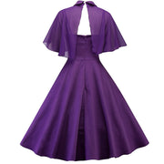 Cape shawl two-piece doll collar dress