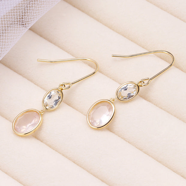 Simple Fashion Crystal Earrings Female