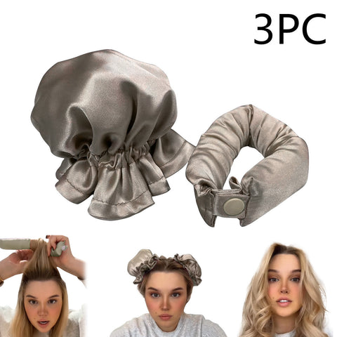 New Heatless Curl Stick With Cloth Cover Cute Ball Head Hair Curler Headband Hair Rollers Wave Form Curling Rod Hair Style Tools Gadgets