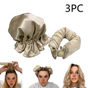 New Heatless Curl Stick With Cloth Cover Cute Ball Head Hair Curler Headband Hair Rollers Wave Form Curling Rod Hair Style Tools Gadgets