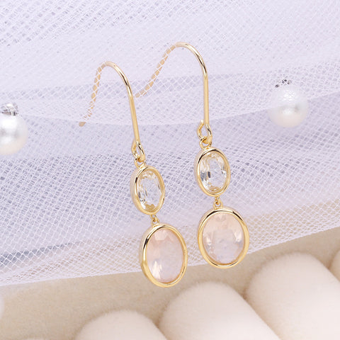 Simple Fashion Crystal Earrings Female