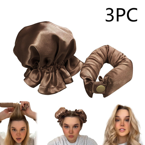 New Heatless Curl Stick With Cloth Cover Cute Ball Head Hair Curler Headband Hair Rollers Wave Form Curling Rod Hair Style Tools Gadgets