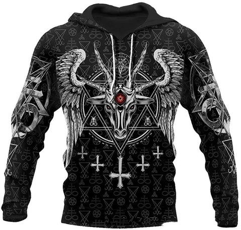 Printed Street Fashion Hoodie Man