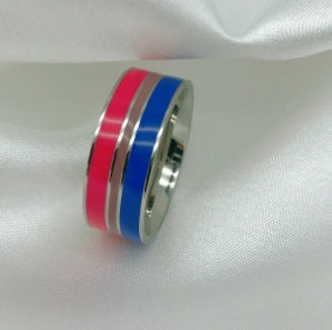 Bisexual Pride Stainless Steel Ring Europe